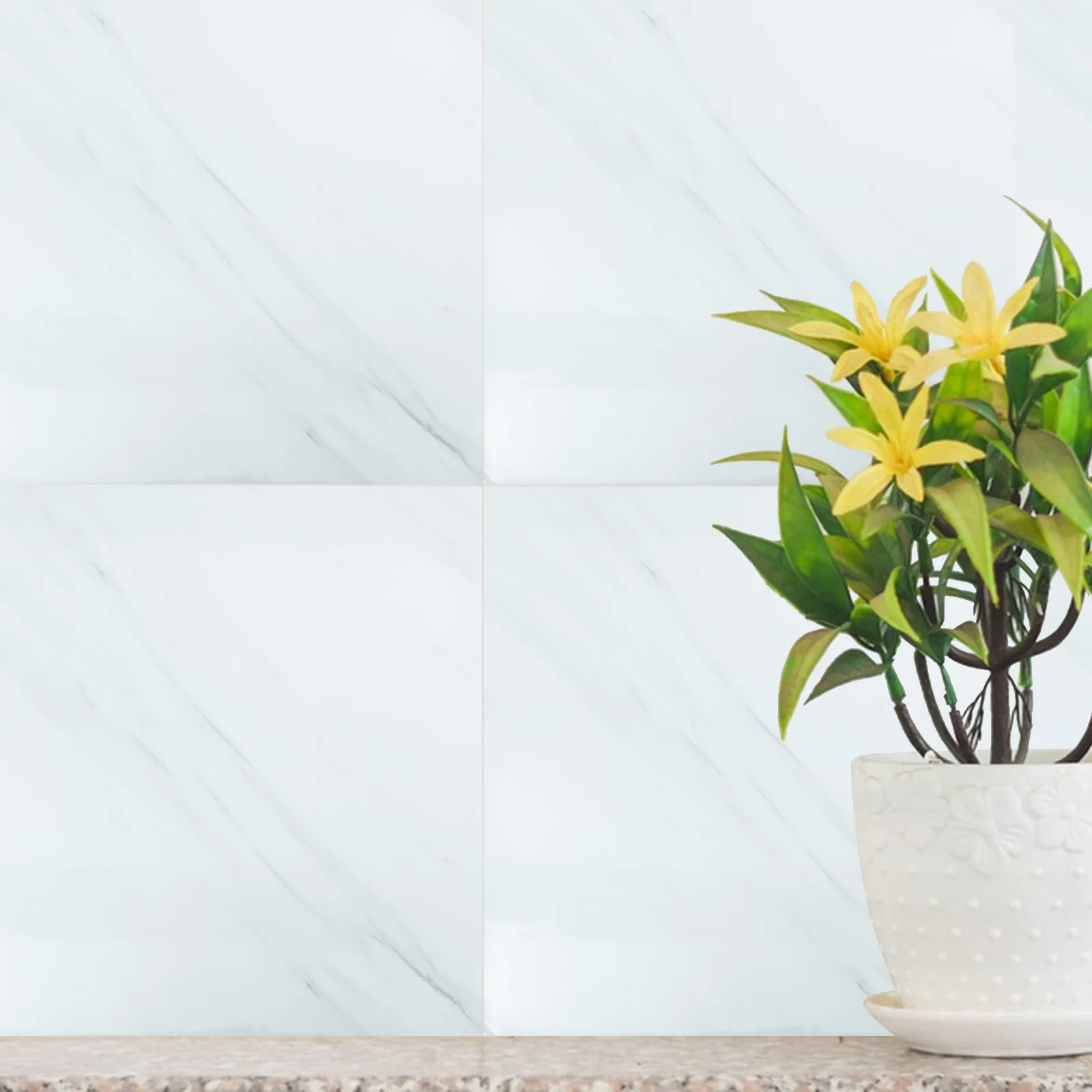 

Imitation Marble Wall Stickers Kitchen Tiles Self Adhesive Living Room Shower Walls