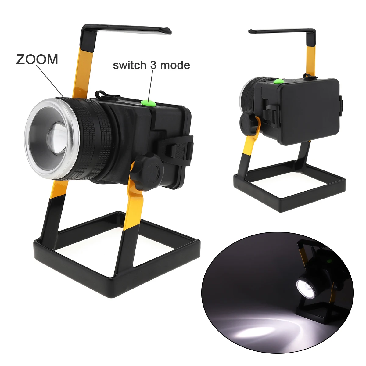 IP65 30W Floodlight Portable Rechargeable Work Emergency flood light for Traveling Camping Fishing Outdoor Spotlight LED