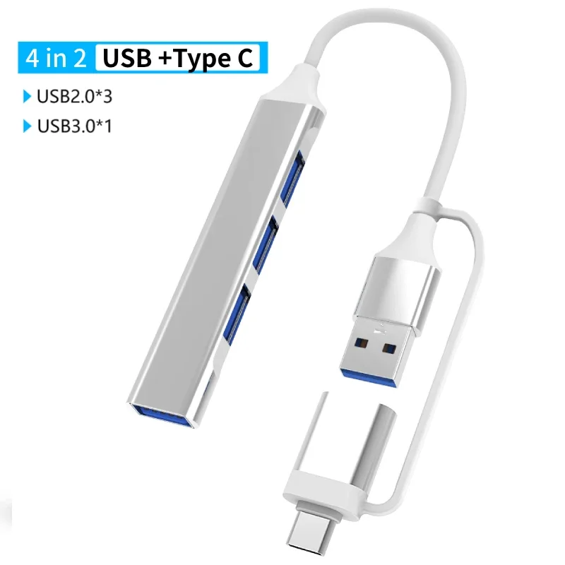 USB 3.0 Type C Adapter Docking Ststion USB 2.0 Poort TF SD Kaartlezer Audio-uitgang Multi-hub Splitter voor Macbook Pro Computer