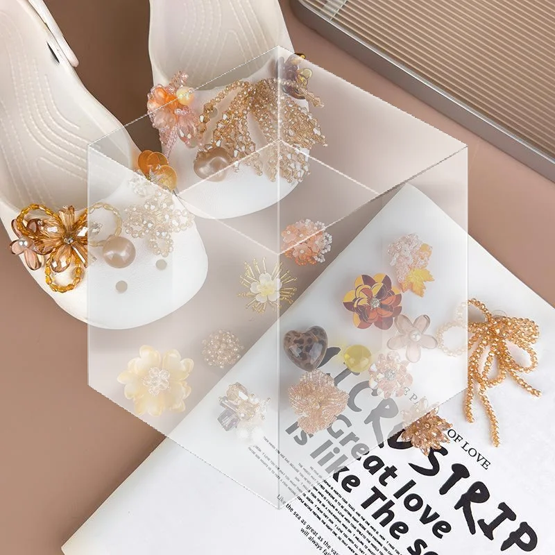 Shoe Charms Handmade Beading Pearl Tassel Rhinestone Flower Luxury Decor for Clog Sandal Sneaker DIY Accessories