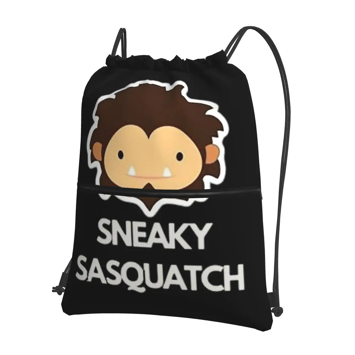 Sneaky Sasquatch Portable Backpacks Drawstring Bag Fashion Drawstring Bundle Pocket Sundries Bags For School Students