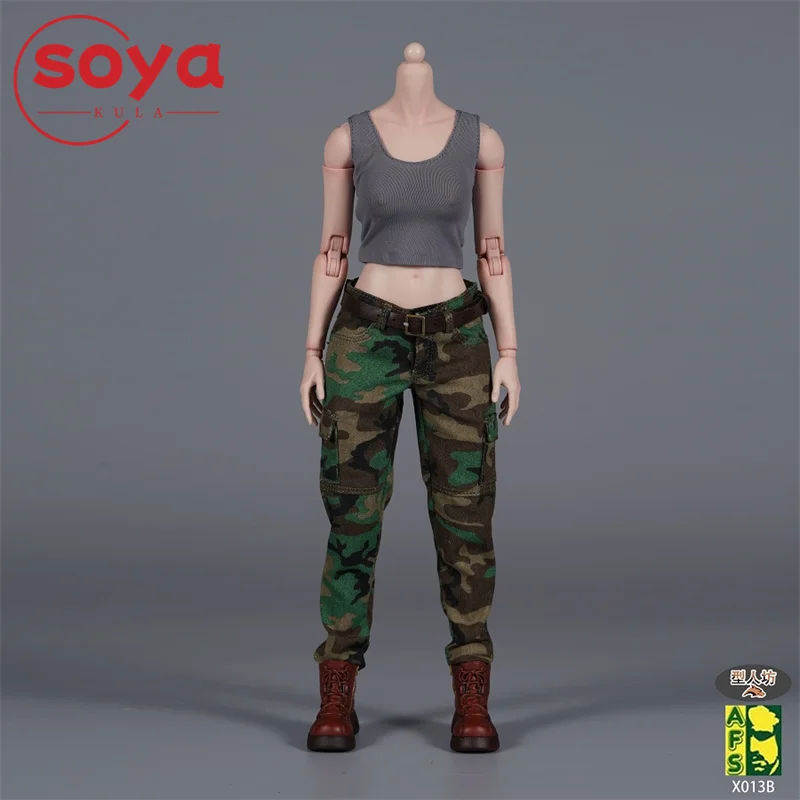 AFS X013-ropa táctica femenina a escala 1/6, chaleco de combate, pantalones de trabajo, modelo de ropa para muñecas corporales de figura de acción de soldado de 12"