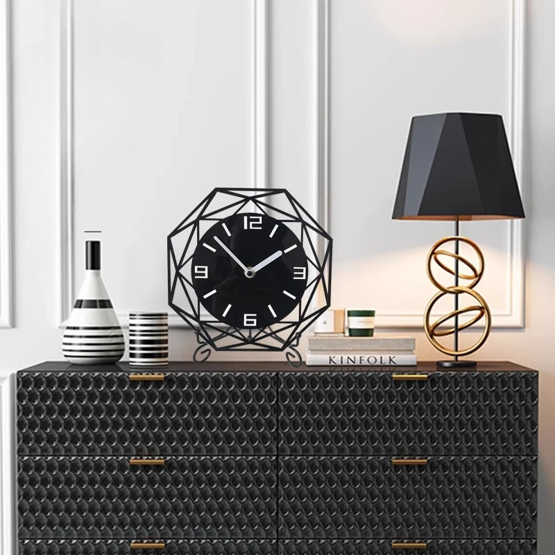 

Table clock table decoration & accessories Living room study bedroom Electronic desktop clock Iron tripod desk gadget European