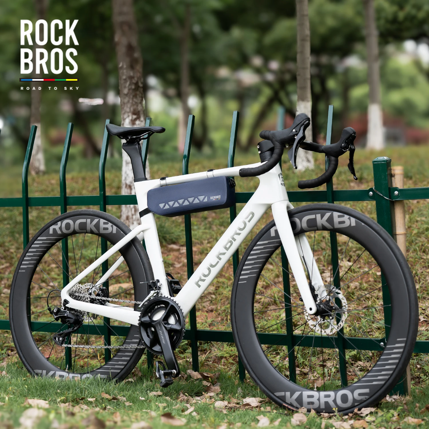 ROCKBROS ROAD TO SKY Bicycle Bag Waterproof Top Tube Bag Large Capacity Bike Frame Front Tube Bag Cycling Accessories