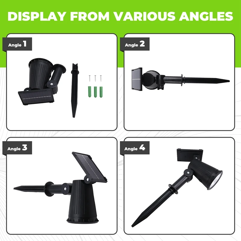 Солнечные прожекторы, уличные водонепроницаемые фонари, уличные точечные светильники для дворовых фонарей, садовые непромокаемые декоративные светильники