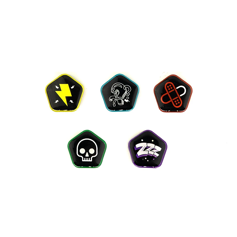 5Pcs/Set Anime Pokemon Game PTCG Props Special Conditions Sign Poisoned Asleep Paralysis Burned Confused Collection Gift Toys