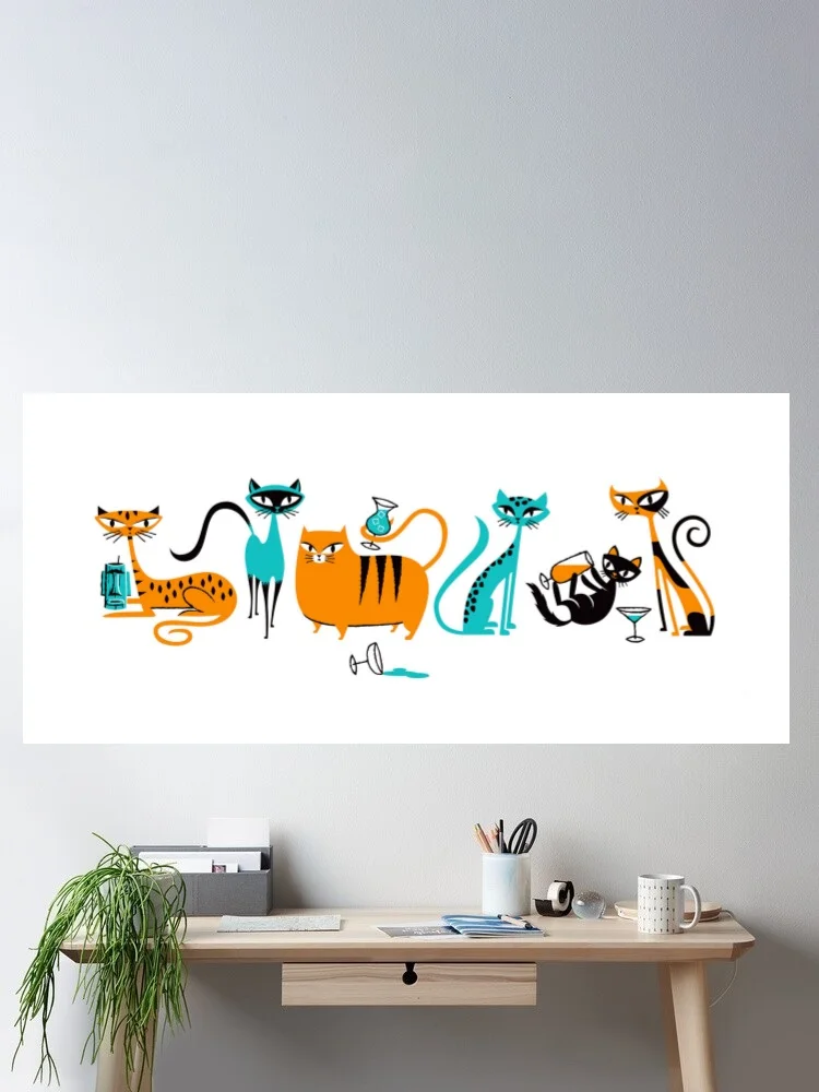 

Josh Shag THE CATS Photo Canvas POSTER ,Home Decor Wall art painting