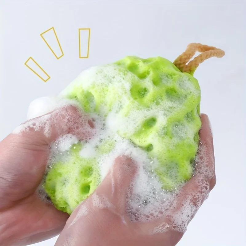 Exfoliating Bath Sponge Set, Cute Flower-Shaped Foaming Massage Balls, Gentle Skin Cleansing for Deep Clean and Relaxation