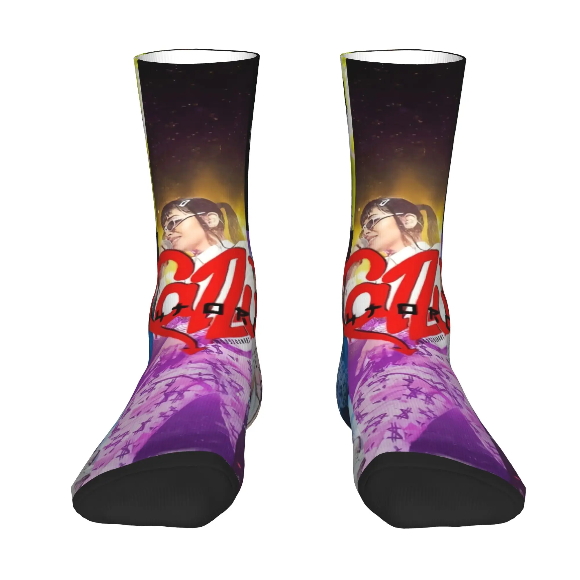 Harajuku C-Cazzus Argentine rapper Socks Women Men Warm 3D Print  Basketball Sports Socks