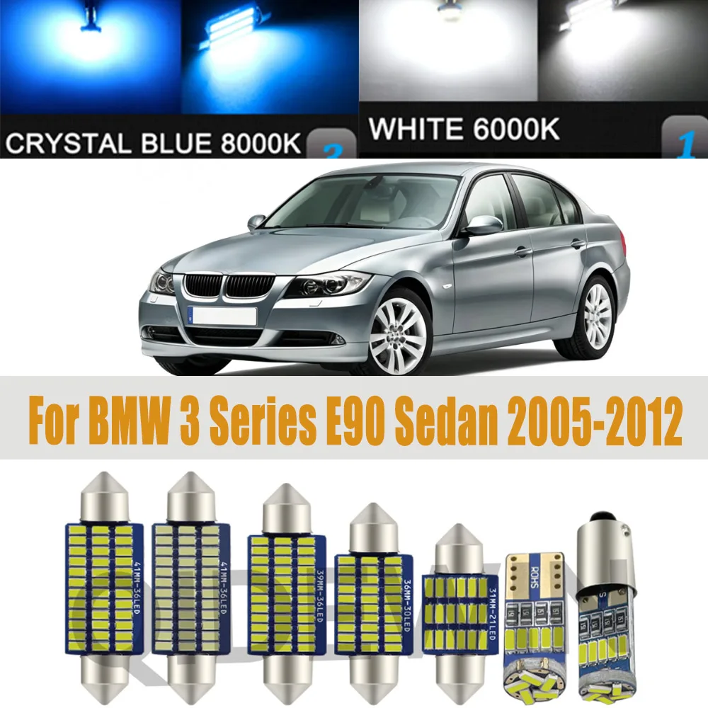 17Pcs Complete Canbus LED Bulb Interior Dome Map Reading Plate Light Kit For BMW 3 Series E90 Sedan 2005-2012 Accessories
