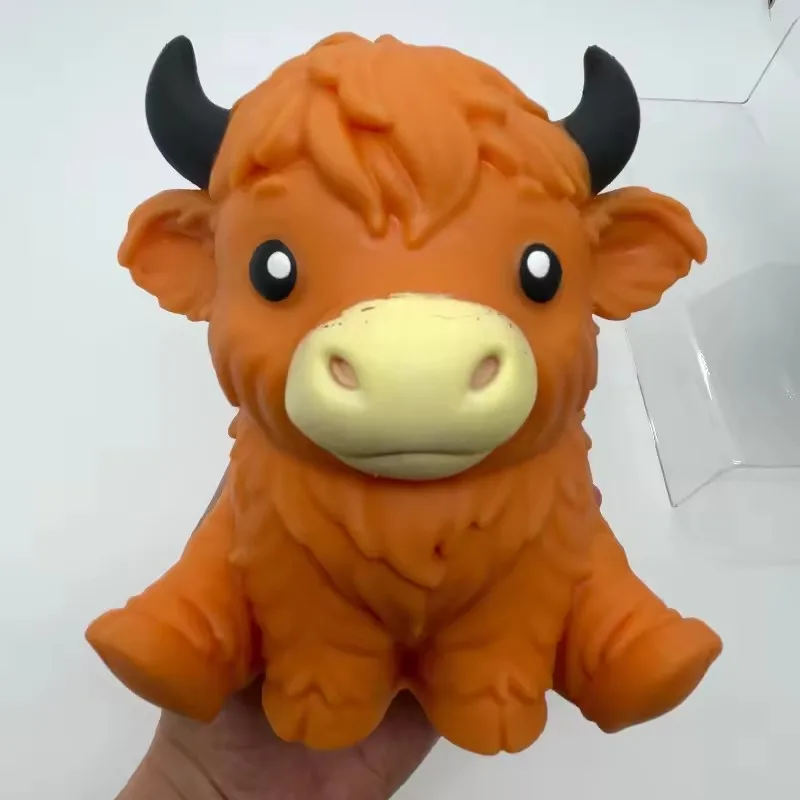 New Jumbo Highland Cow Stress Balls Squishies Fidget Toy Squeeze Fidget Toy Adults Slow-Rising Stress Relief Squeeze Ornaments