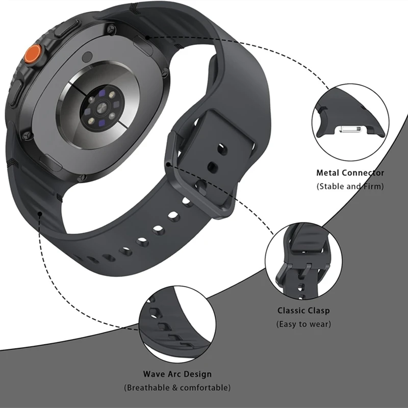 1:1 Sport Band for Samsung Galaxy Watch 8 44mm 40mm 8 Classic 46mm Wrist Replacement Belt Bracelet Correa Galaxy Watch 8 Straps