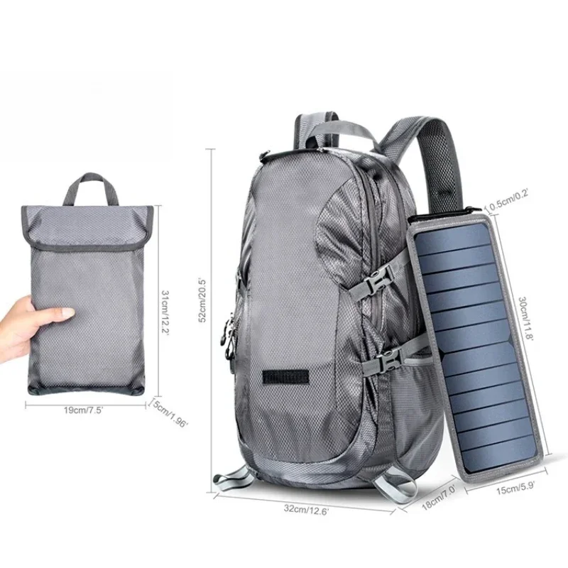 

30L stylish solar backpack with usb charger for youth/sports/travel