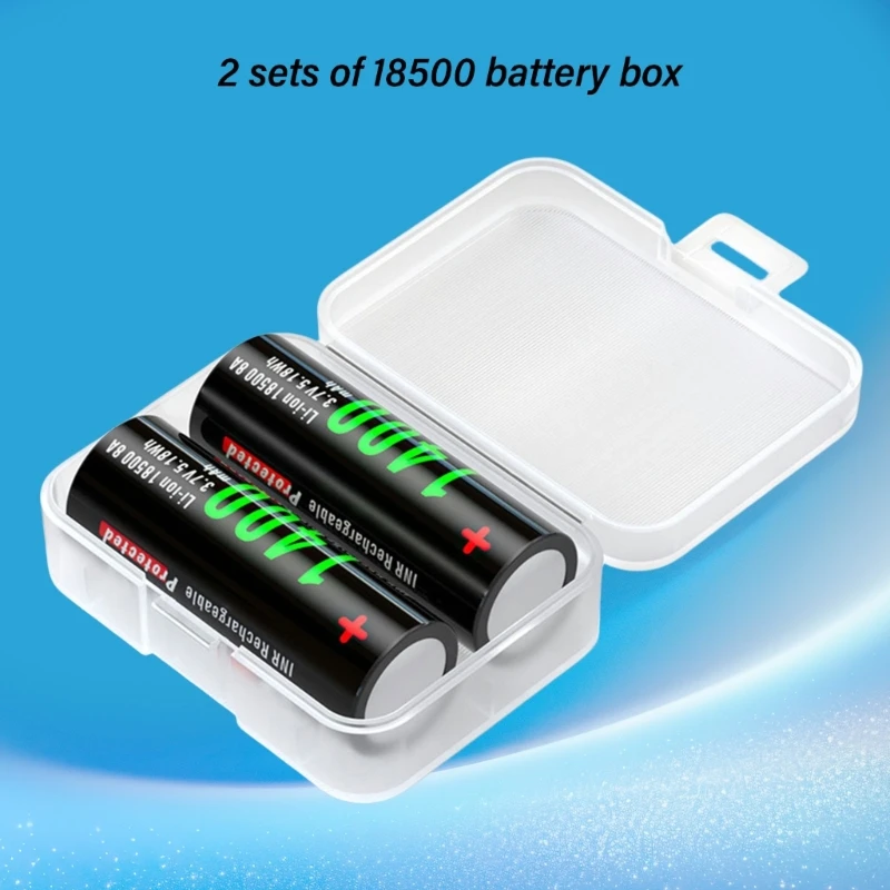 Battery Storage Case for 18500 Batteries Container Protect Your Batteries, Prevent Short Circuits and Dust Storage Case H7JF