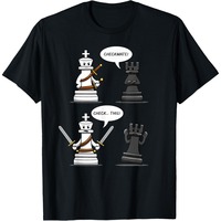Chess Lover T-Shirt Checkmate Design Gift for Men Women Casual Cotton Tee Chess Player Apparel Funny Board Game Shirt Tops