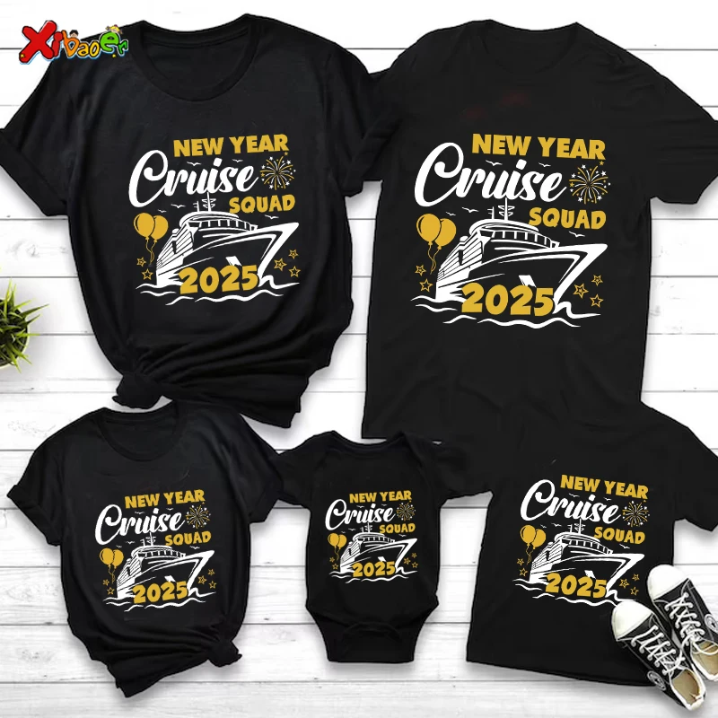

Happy New Year 2025 Family Cruise Shirts Matching Outfit 2025 Vacation Family Outfit Shirt Holiday Family Party Outfits Clothes
