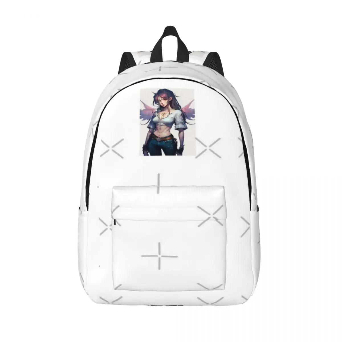 

Милый аниме Ангел Демон Девушка Простой и стильный рюкзак Холщовый рюкзак Мужской рюкзак