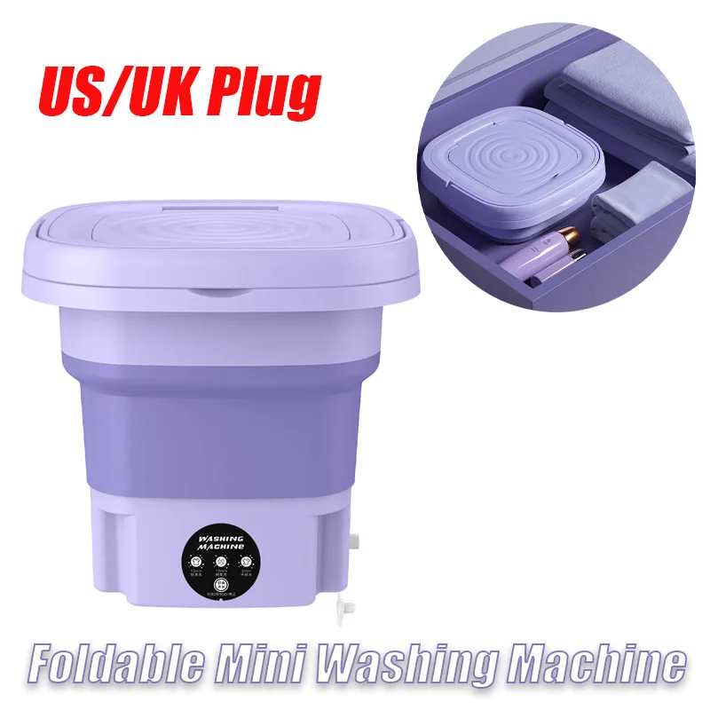 

Портативная складная стиральная машина 8л, ведро для одежды, носков, нижнего белья, стиральная машина, портативная маленькая дорожная стиральная машина