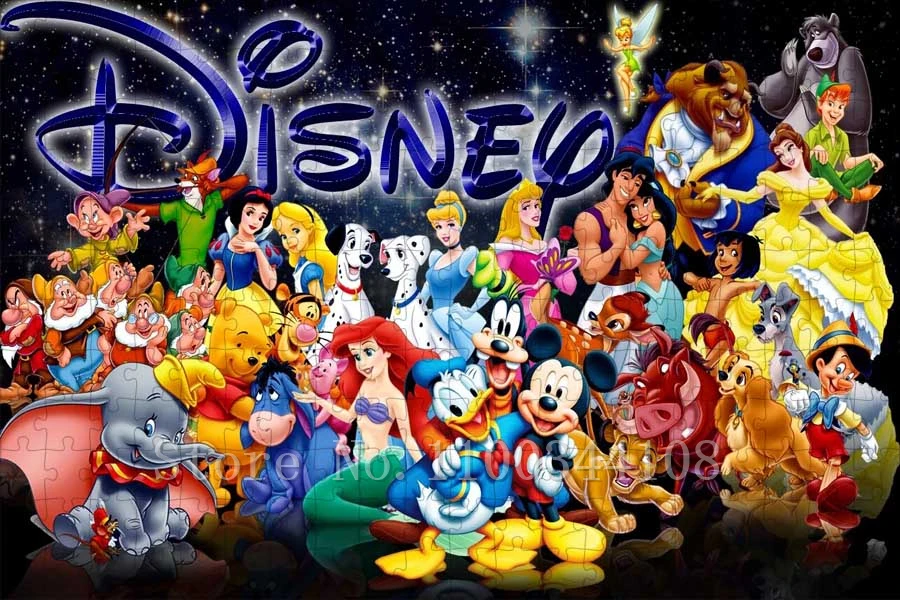 Disney Characters Jigsaw Puzzles for Adults Mickey Mouse and Friends Puzzles Parent-Child Interactive Game Toys