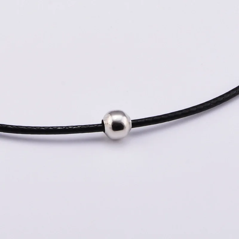 Black Choker for Womoen Neck Clavicle Necklace Lady Jewelry Accessories Girl Gift Man-Made Leather