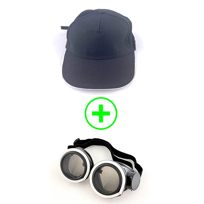 1 Set of Glasses And Cap Cool Fashion Set Combination Glowing Round Sunglasses Baseball Cap For Men Women