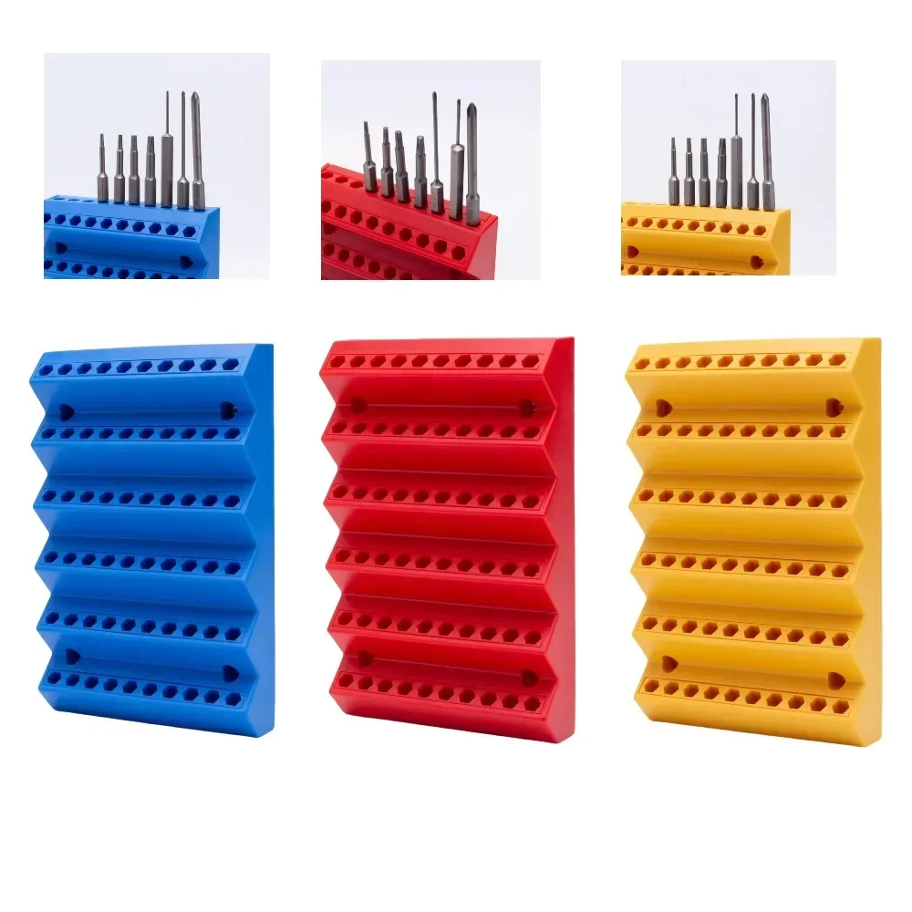 70 Slot Hex Shank Screwdriver Multi-functional Storage Drill Bit Organizer for Storing Bits for Screwdriver Milling Cutter Drill