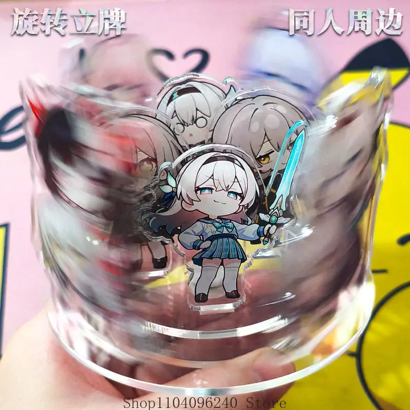 

Honkai: Star Rail Sparkle Firefly Robin Косплей Мультфильм вращающаяся акриловая фигурка Стенд Дисплей Модель Настольный декор Игрушки Подарок на день рождения