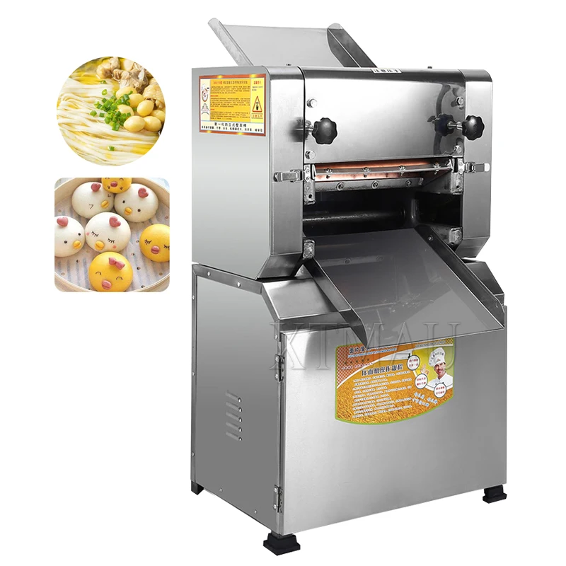 Commercial Automatic Vertical Roll Surface Machine Electric Dough Kneading Pressure Noodle Maker 1500W Press Flour Machine