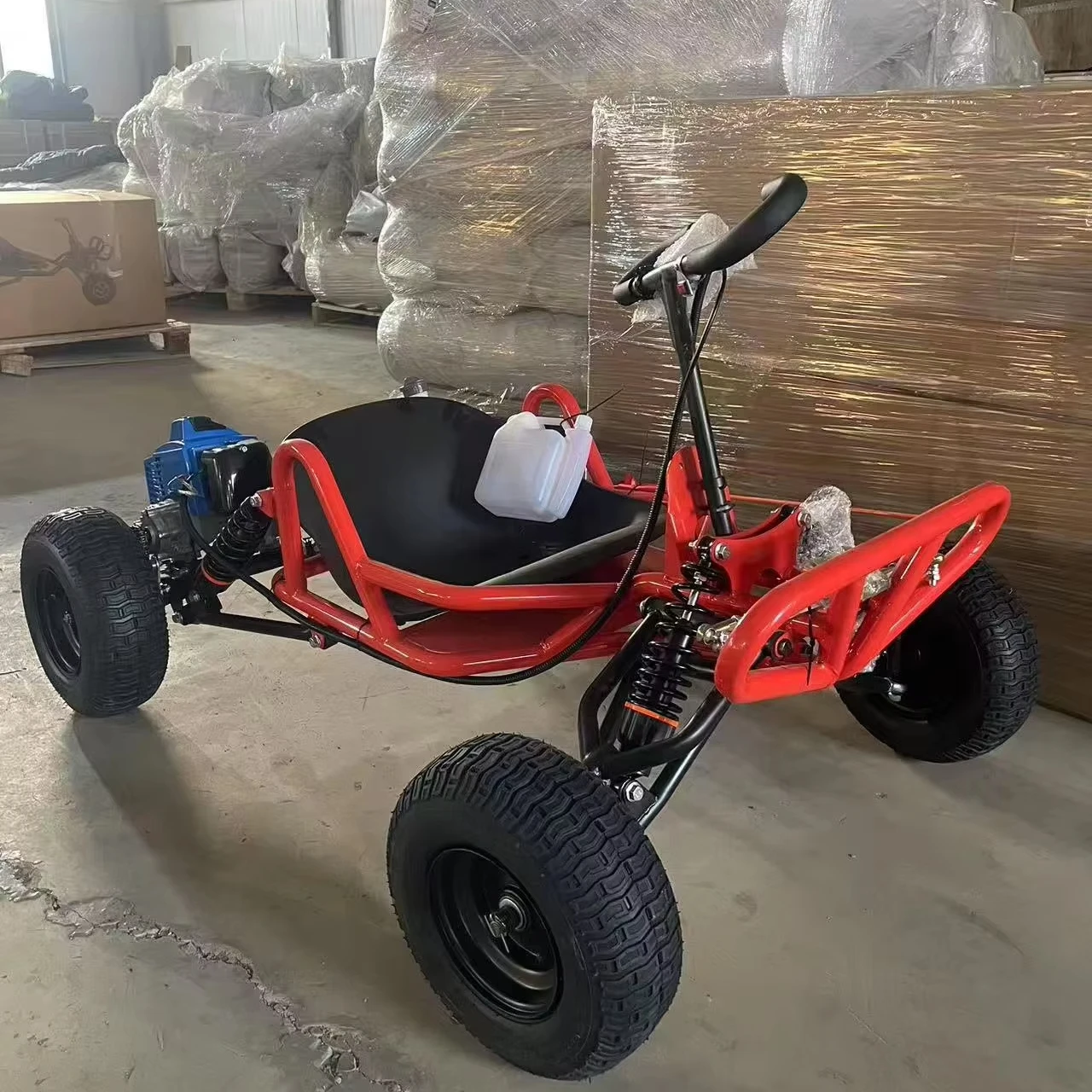 Outdoor 90cc 2-Stroke Power 35-50km/h Adult Off-road Kart 4 Inch 6 Inch Tire Drifting Mountain Go Karts With Pull Start