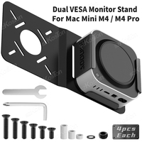 Metal Mount Holder for Mac Mini M4 Computer for VESA Monitor Back Stand Space Saving Bracket for Mac Mini M4 Pro PC Accessories