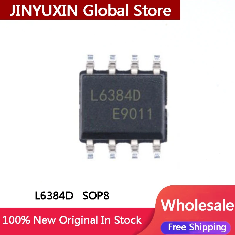 5Pcs L6384D L6384 SOP8 IC Chip Bridge Driver - External Switch In Stock Wholesale