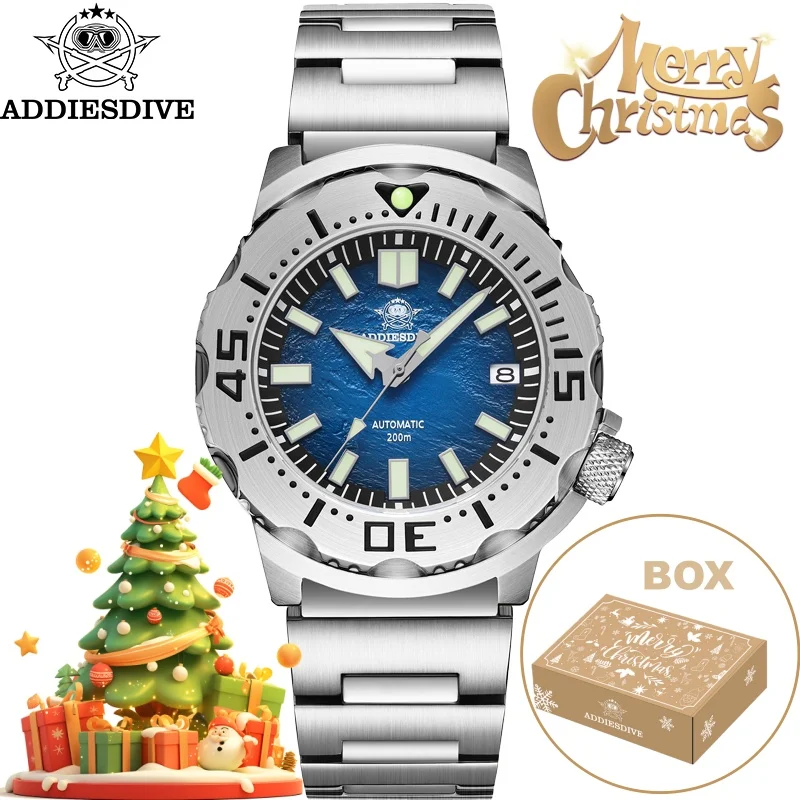 

ADDIESDIVE Watch For Men Christmas Gift BGW9 Luminous Sapphire Surf Blue Dial Reloj Diver NH35 Automatic Mechanical Watch AD2047