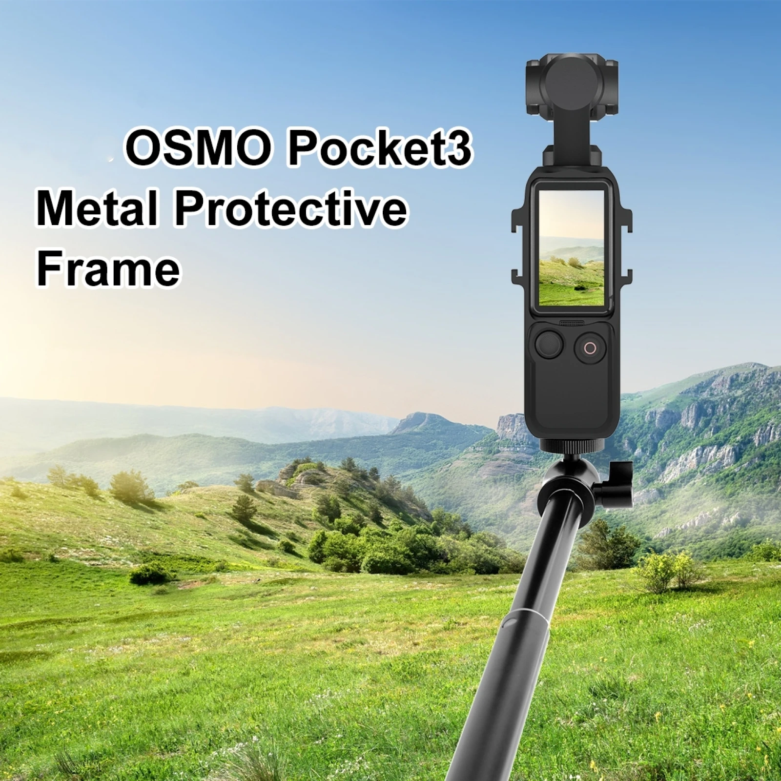 

For DJI OSMO Pocket3 Camera Metal Protective Frame With 2 Cold Shoe Ports Easy To Install Disassemble Prevent Collision Damage