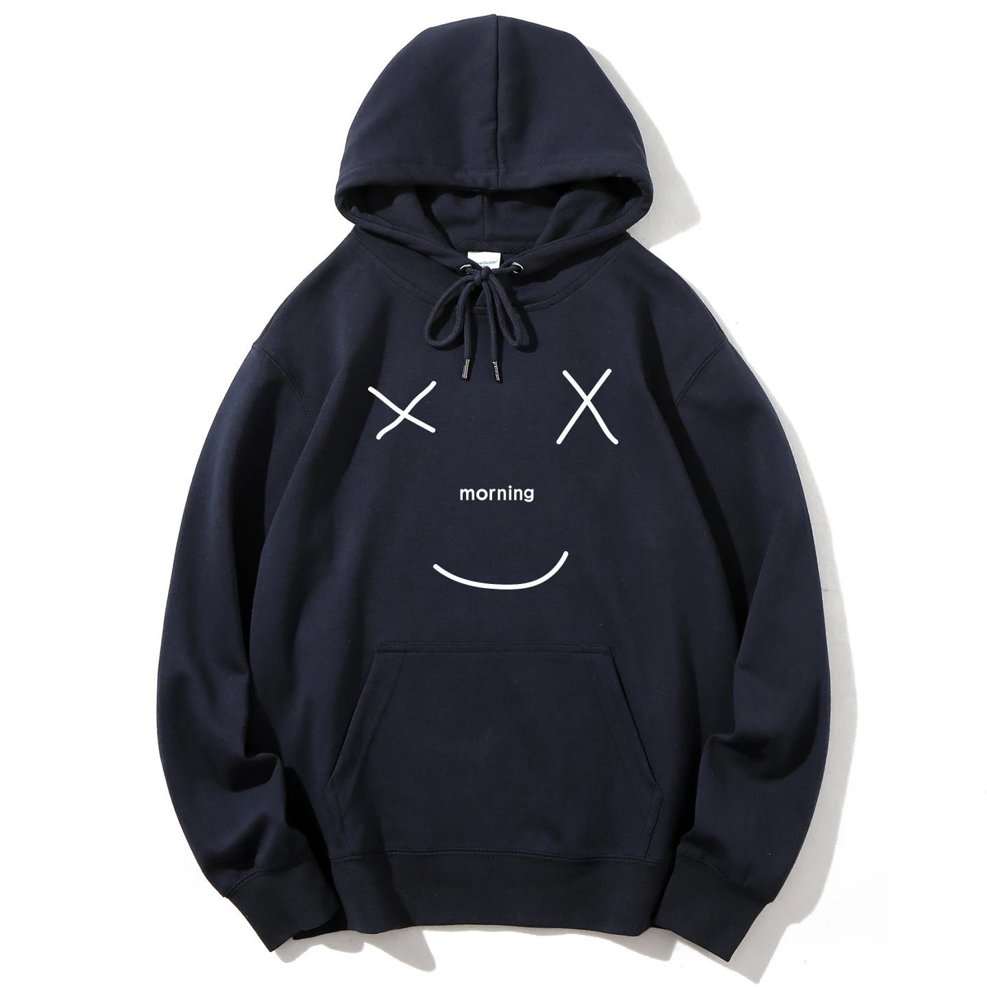 Good Morning Fun English Jaqueta Masculina de Moletom com Capuz para Primavera e Outono, Forrada com Fleece, Estilo Retrô Ame...