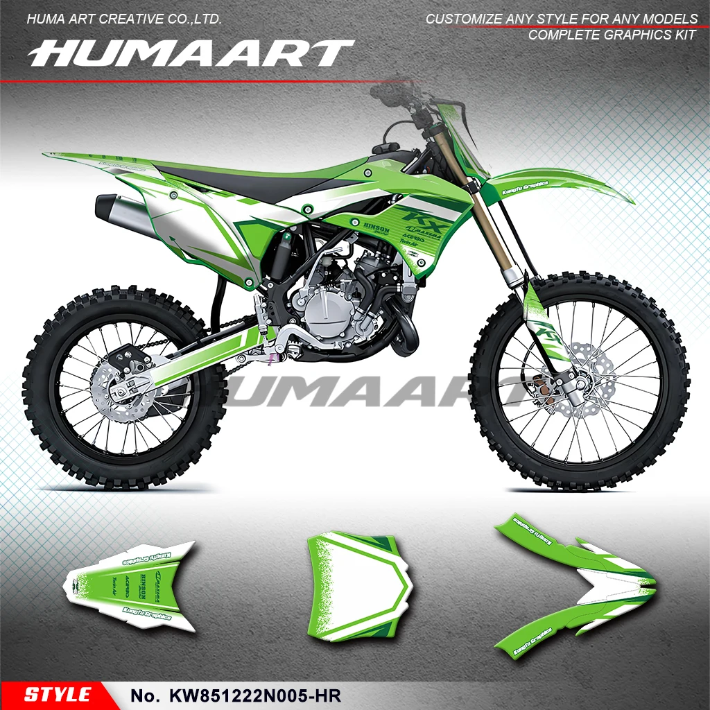 

HUMAART Graphics Sticker Complete for Kawasaki KX85 KX112 2022 2023 2024 2025 Vinyl Decal Rebuild