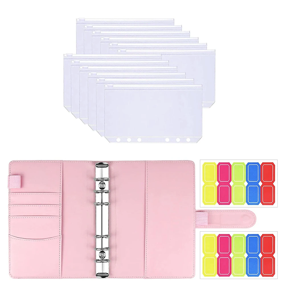 

Budget Binder with Zipper Cash Envelopes for Budgeting,12Pcs Waterproof Cash Budget Envelopes System for Cash (Pink)