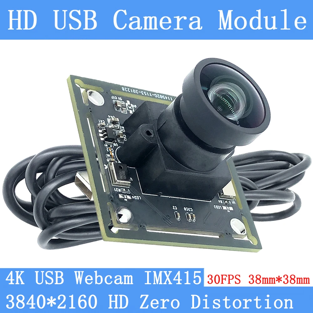HD CCTV High Resolution 3840x2160 IMX415 UVC Driver Mini 30FPS USB Camera Module 4K Webcam Support Audio