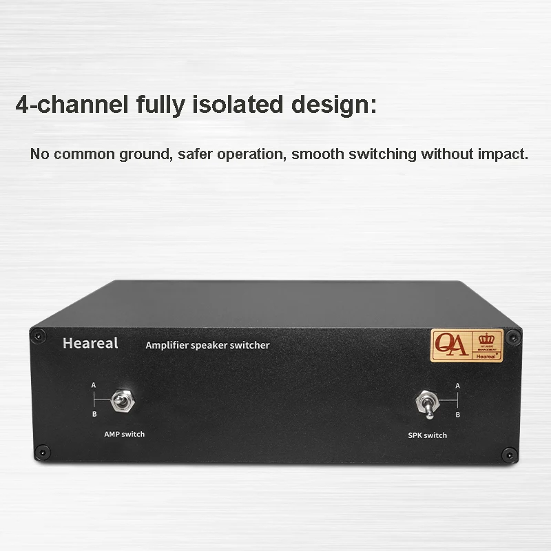 2 Input 2 Output Amplifier & Speaker Lossless Audio Signal Switcher Switch Selector Box Sound HiFi Audio Signal Splitter