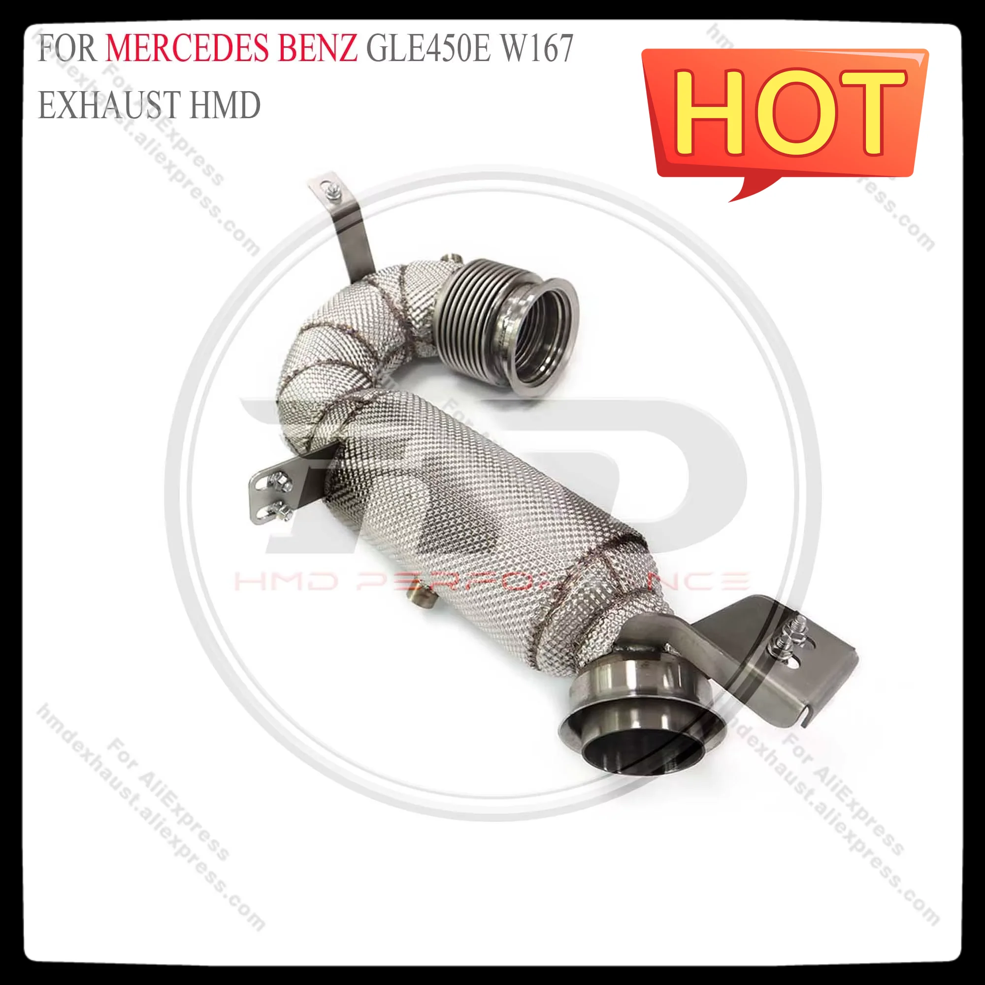 

HMD Catless Downpipe for Mercedes-Benz GLE450E W167 Car Exhaust Downpipe Stainless Steel Exhaust System