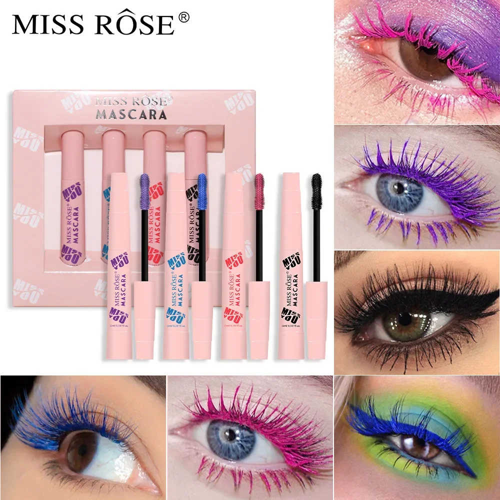 MISS ROSE-Ensemble de mascara volume et amincissant pour femme, résistant à l'eau, ne tache pas, allongement, cadeau cosmétique