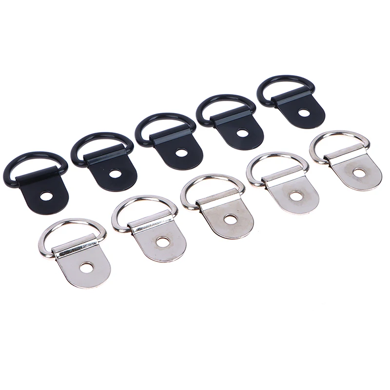 10pcs Stainless Steel D Shape Pull Hook Tie Down Anchors Ring Iron Cargo Tie Down Ring For Trailers RV Boats Accessories image 4