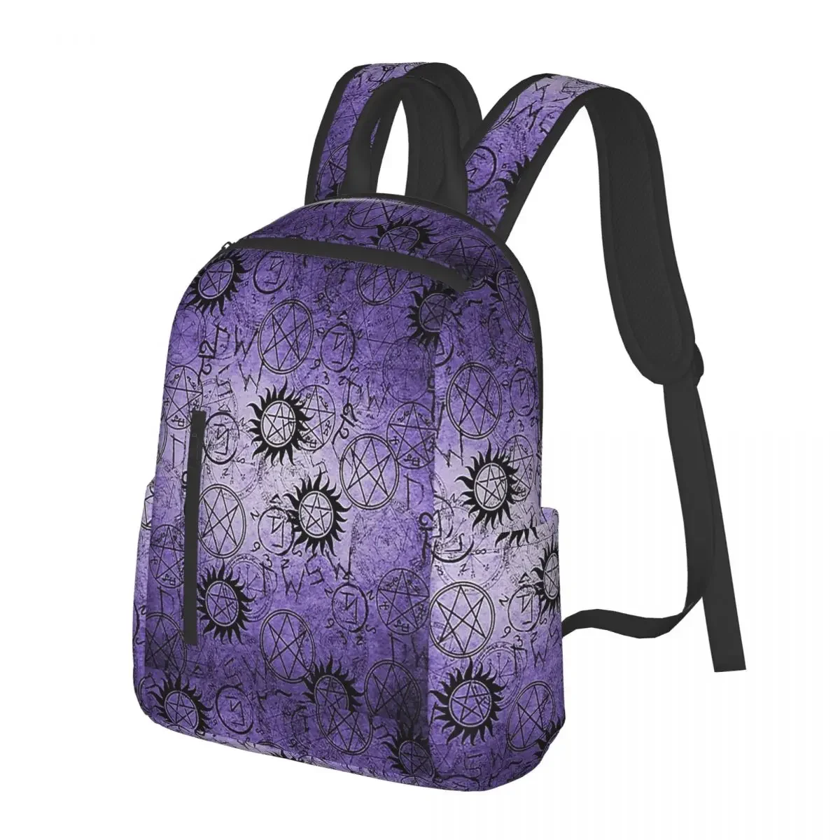 

Supernatural Purple Student Backpack School Bag Hiking Travel Daypack for Men Women Fashion Bookbag Shoulder Bags