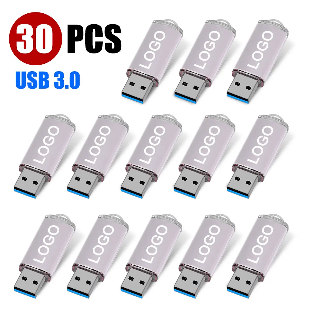 Free Custom 30PCS/lot USB Flash Drive 3.0 Pen Drive 8GB 16GB Pendrive Memory Stick 32GB 64GB USB Stick usb cle memoria флешка