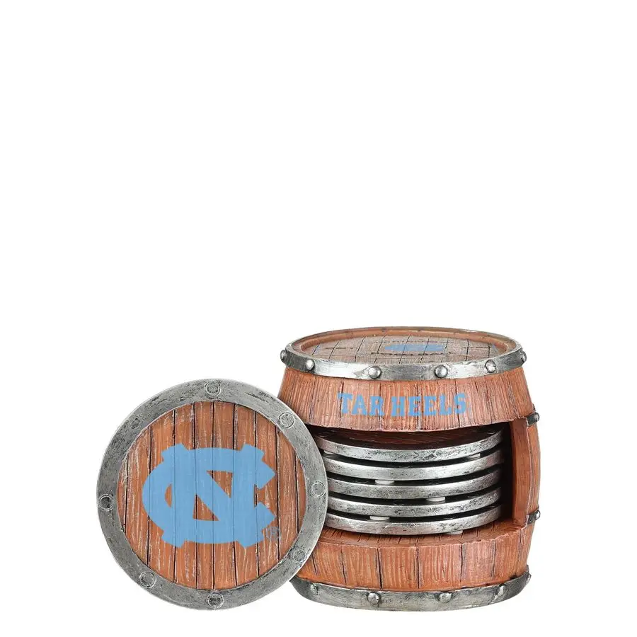 

NCAA College Team Logo 5Pack Barrel Beverage Drink Coaster Set