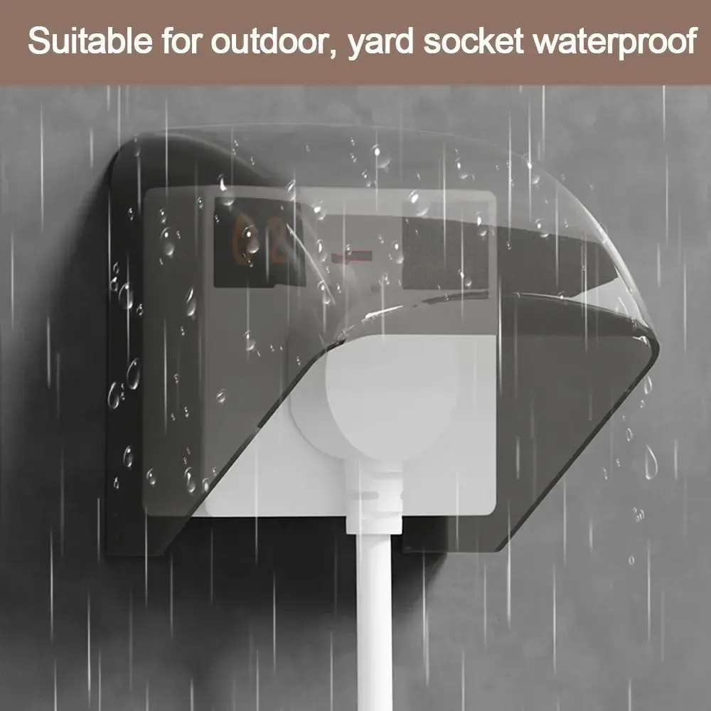 86 Type Outdoor Socket Protective Cover Bathroom Electric Plug Waterproof Cover Power Outlet Rainproof Box Electrical Supplies