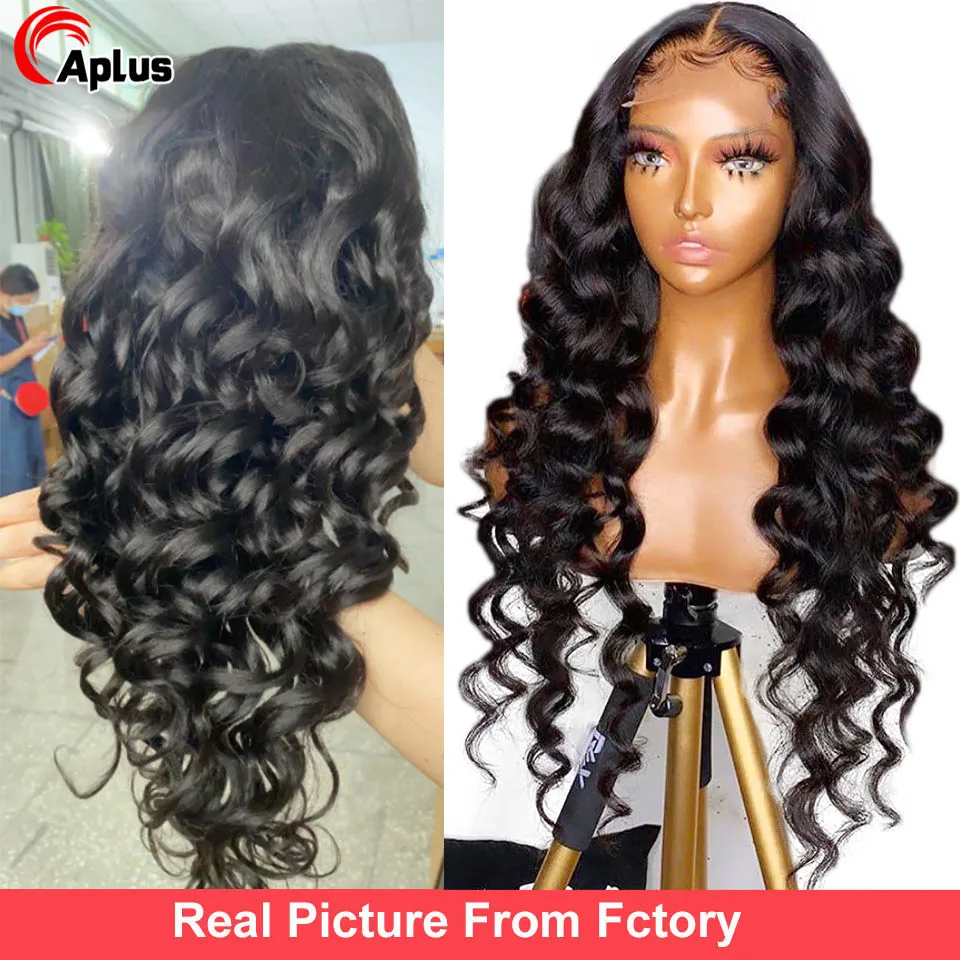 Loose Wave 13x6 Hd Lace Frontal Wig Raw 13x4 Lace Front Human Hair Wigs For Women Brazilian PrePlucked Loose Wave Wig Cheap 180%