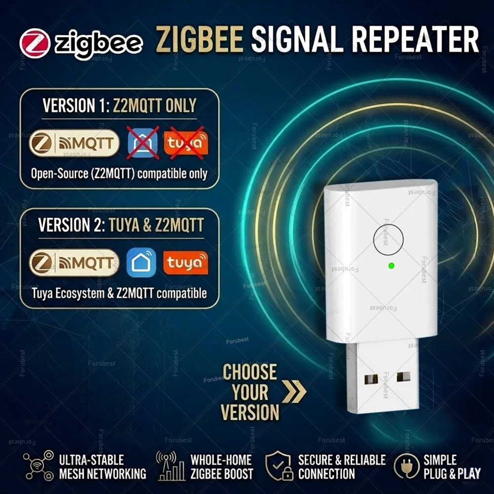 

Zigbee 3.0 Signal Repeater USB Extender Range Booster for Tuya Smart Life Home Assistant Zigbee2MQTT Gateway Automation Module