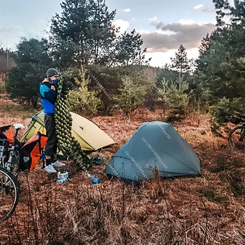 Single Person 15D Silicone Coated Nylon Outdoor Camping Tent for Hiking Cycling Mountain Climbing Peak 1 Camping