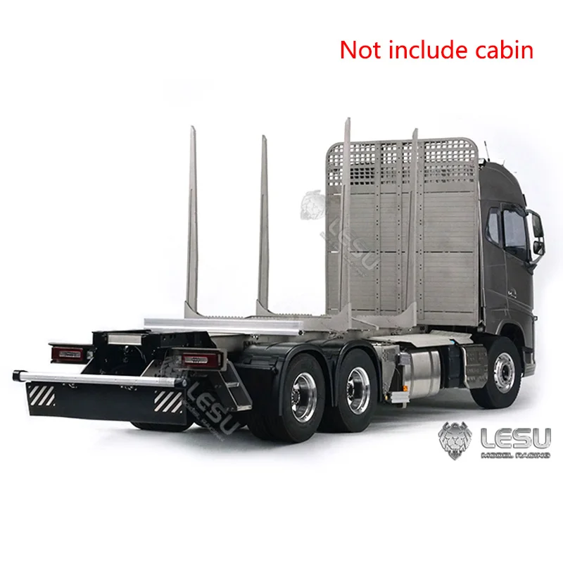 1/14 LESU Metal 6*6 Chassis for Fh16 RC Dumper Car Electric Tipper Timber Truck Model Motor with Light Servo TH20321-SMT10