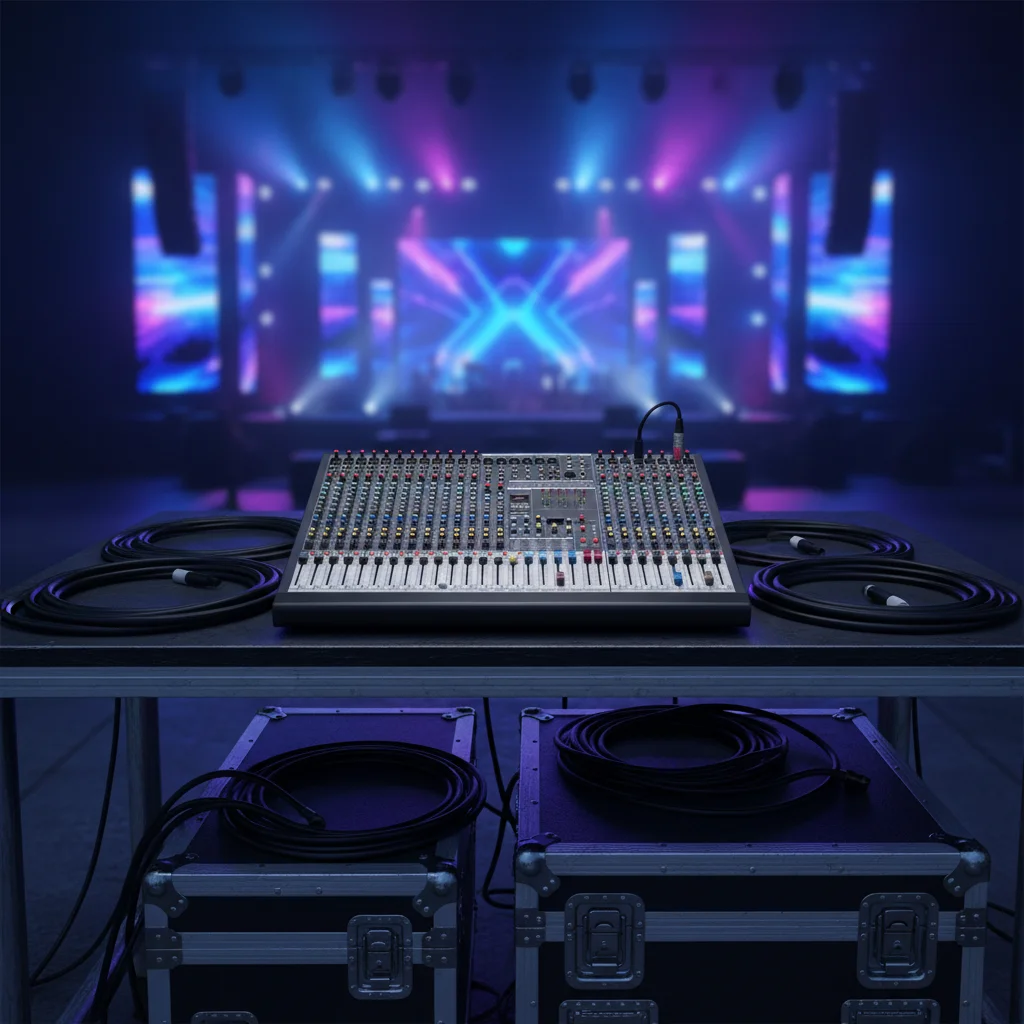 IPALEAD MC-424 24-Channel Powered Professional Bluetooth Music Console Surround Sound TRS/RCA/XLR Input DJ Controller 48V